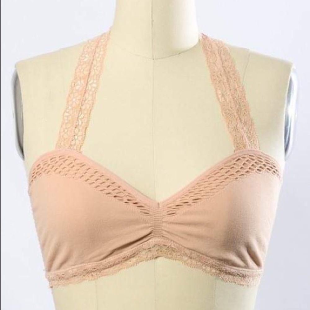 Nude Lace Trim Bralette - Picture 3 of 4